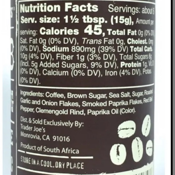 2X Trader Joe's BBQ Rub & Seasoning with Coffee & Garlic 3.5oz Can - Picture 2 of 2
